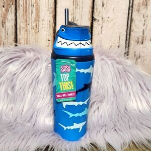 NWT Shark Tumbler Cup with Straw